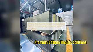 Lembaran Tinplate Premium 0 19mm untuk Kemasan Logam Berkecepatan Tinggi
