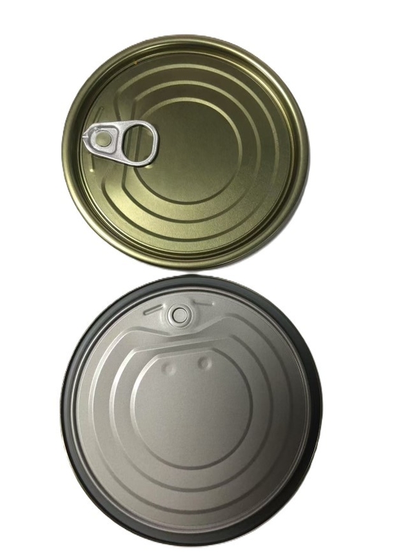 Bentuk Bulat EOE #401 99mm Tutup Tinplate dengan Silver Golden atau Aluminium Finish Putih
